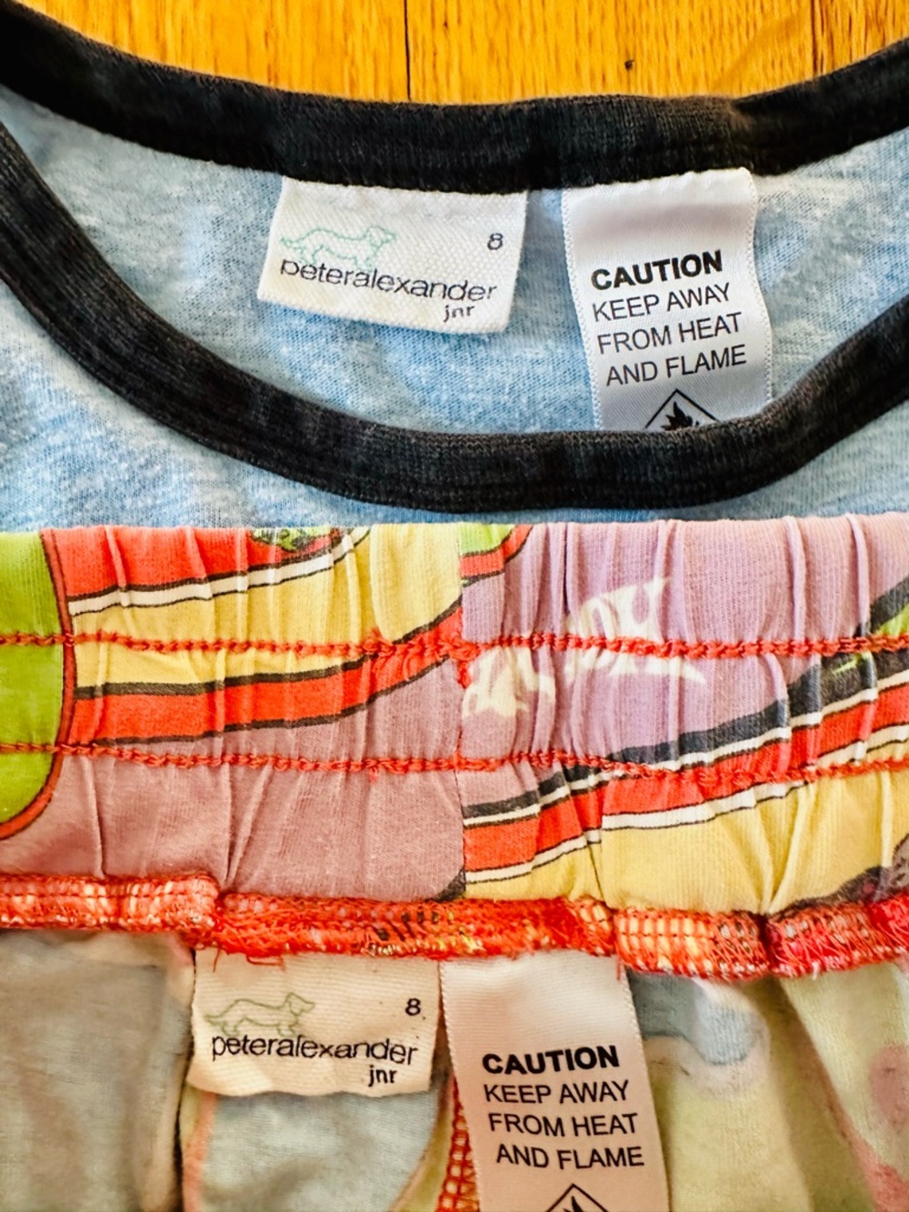 Peter Alexander Australia Hot Wheels Pajama Set with Matching Pouch Size 8 - Picture 3 of 4